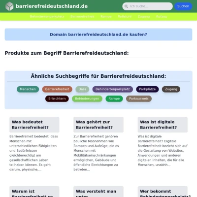 Screenshot barrierefreideutschland.de