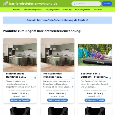 Screenshot barrierefreieferienwohnung.de