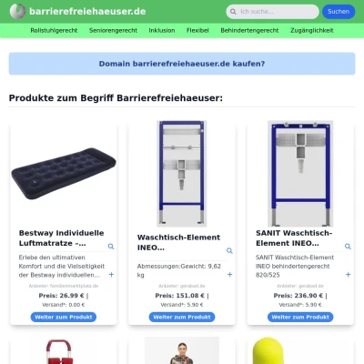 Screenshot barrierefreiehaeuser.de