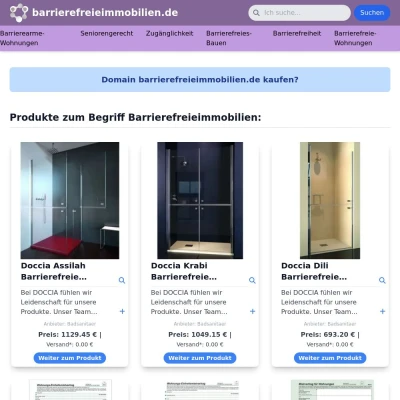 Screenshot barrierefreieimmobilien.de