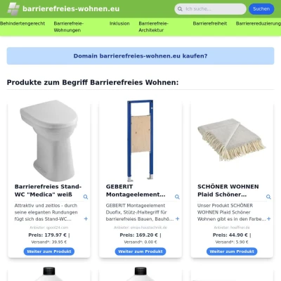 Screenshot barrierefreies-wohnen.eu