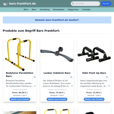 Screenshot bars-frankfurt.de