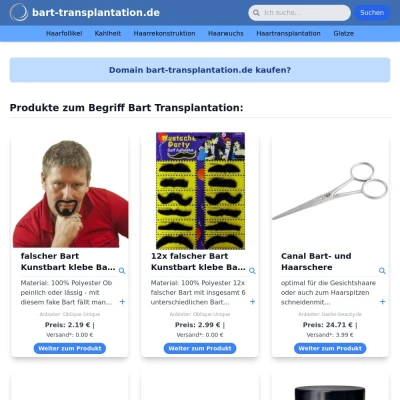 Screenshot bart-transplantation.de