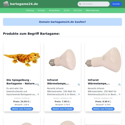 Screenshot bartagame24.de