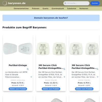 Screenshot baryonen.de