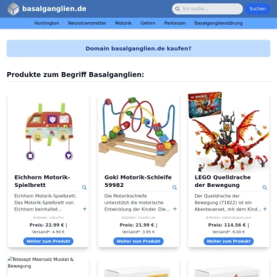 Screenshot basalganglien.de