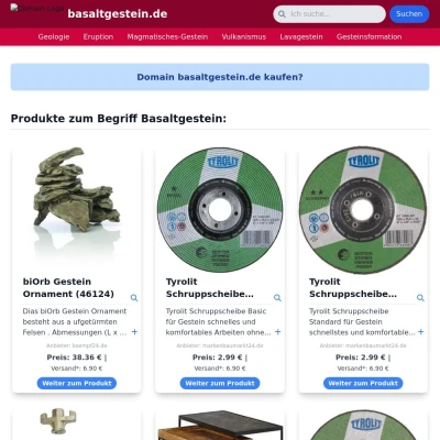 Screenshot basaltgestein.de