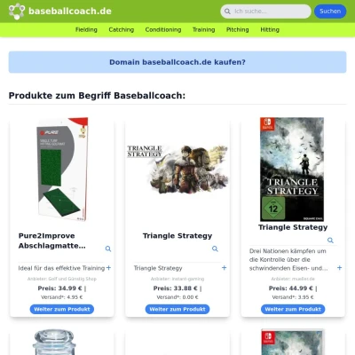 Screenshot baseballcoach.de