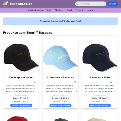 Screenshot basecap24.de