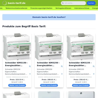 Screenshot basis-tarif.de