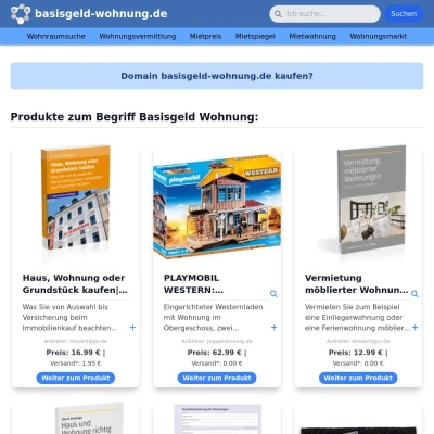 Screenshot basisgeld-wohnung.de