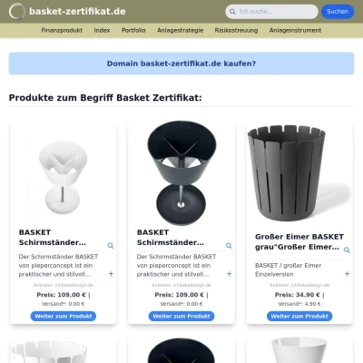 Screenshot basket-zertifikat.de