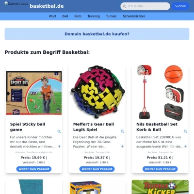 Screenshot basketbal.de