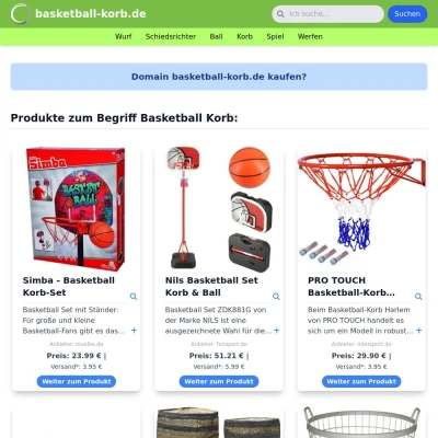 Screenshot basketball-korb.de