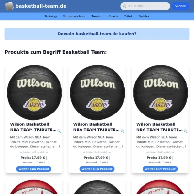 Screenshot basketball-team.de