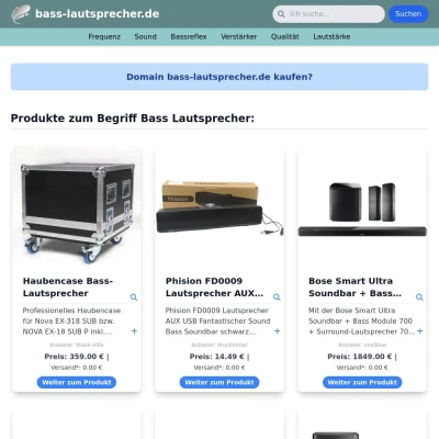 Screenshot bass-lautsprecher.de