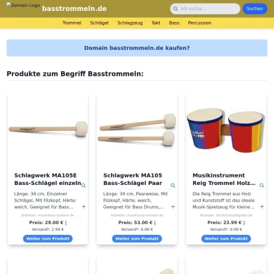 Screenshot basstrommeln.de