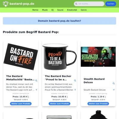 Screenshot bastard-pop.de