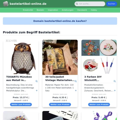 Screenshot bastelartikel-online.de