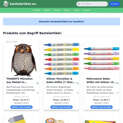 Screenshot bastelartikel.eu
