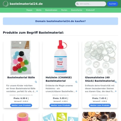 Screenshot bastelmaterial24.de