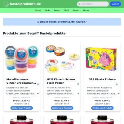 Screenshot bastelprodukte.de