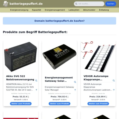 Screenshot batteriegepuffert.de