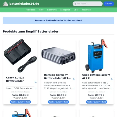 Screenshot batterielader24.de