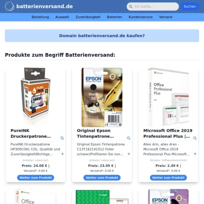 Screenshot batterienversand.de