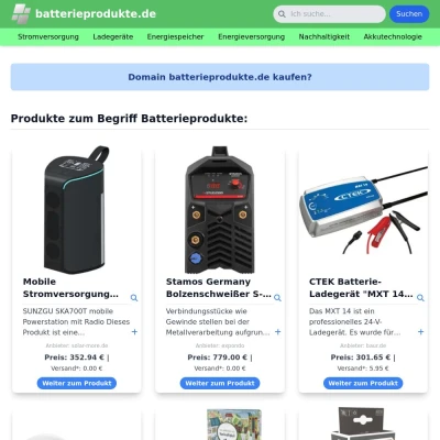 Screenshot batterieprodukte.de