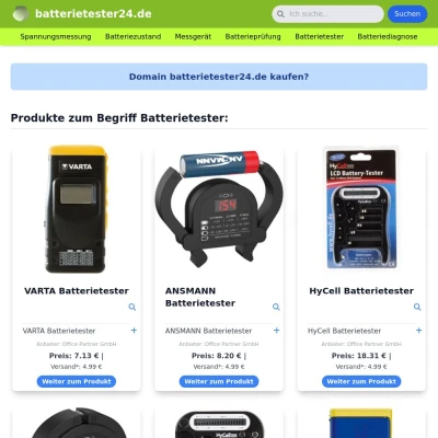 Screenshot batterietester24.de