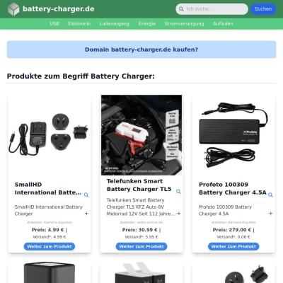 Screenshot battery-charger.de