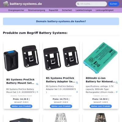 Screenshot battery-systems.de