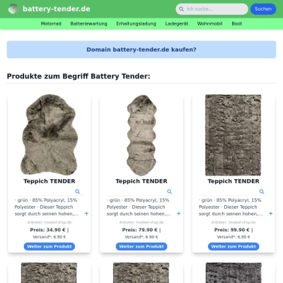 Screenshot battery-tender.de