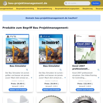 Screenshot bau-projektmanagement.de