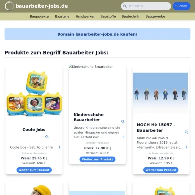 Screenshot bauarbeiter-jobs.de