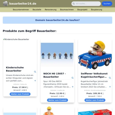 Screenshot bauarbeiter24.de