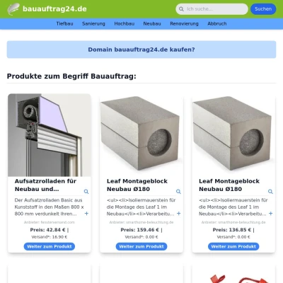 Screenshot bauauftrag24.de