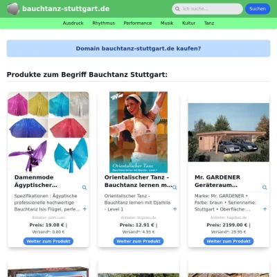 Screenshot bauchtanz-stuttgart.de