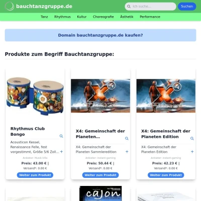 Screenshot bauchtanzgruppe.de