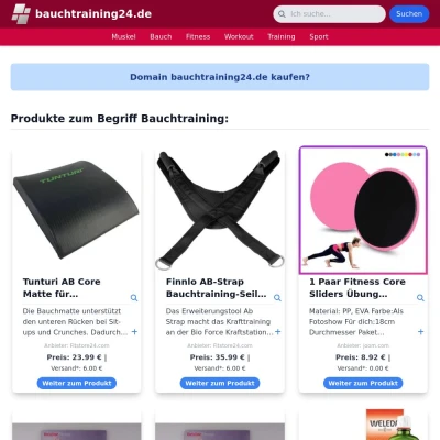 Screenshot bauchtraining24.de