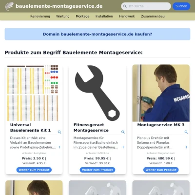 Screenshot bauelemente-montageservice.de