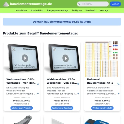 Screenshot bauelementemontage.de