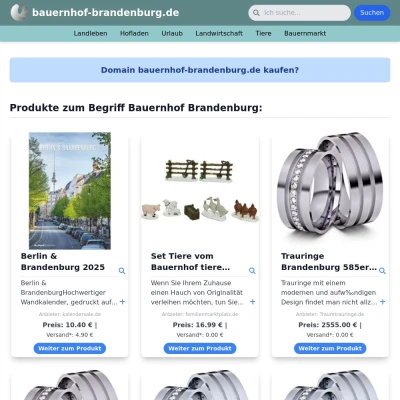 Screenshot bauernhof-brandenburg.de