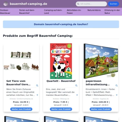 Screenshot bauernhof-camping.de