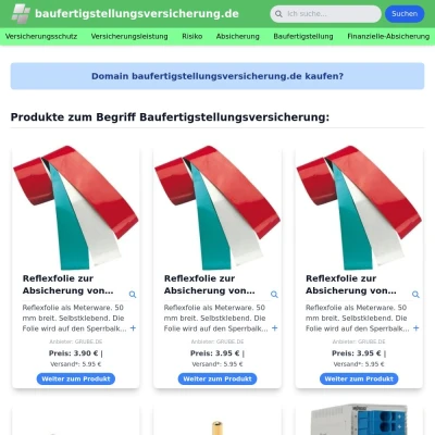 Screenshot baufertigstellungsversicherung.de