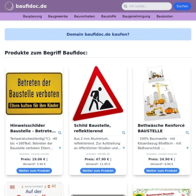 Screenshot baufidoc.de
