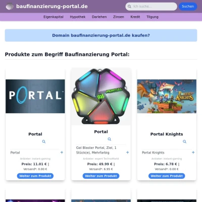 Screenshot baufinanzierung-portal.de