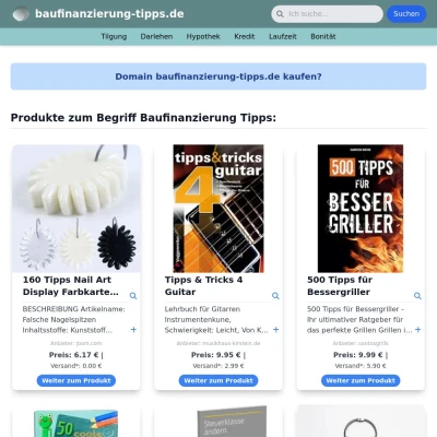 Screenshot baufinanzierung-tipps.de