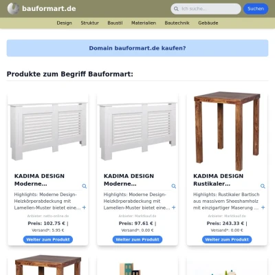 Screenshot bauformart.de
